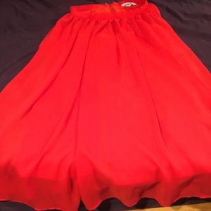Red summer skirt